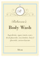 Tranquil Rectangle Bath Body Favor Tag